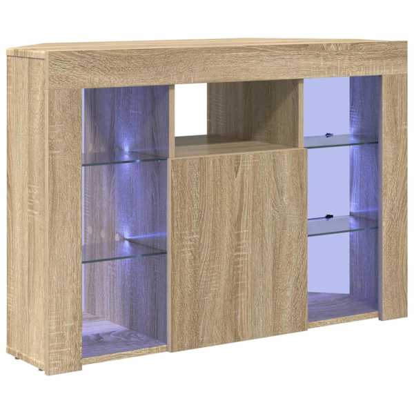 vidaXL Nurgas LED TV kapp 100x40x68cm Sonoma tamm Tehispuit
