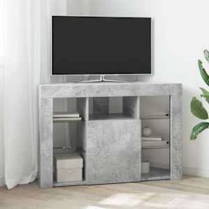 Rohový LED TV stojan Betonově šedá 100x40x68cm kompozitní dřevo - obrázek 1
