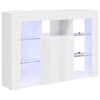 vidaXL Nurgas LED TV kapp 100x40x68cm Korke l&auml;ikega Valge Tehispuit