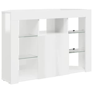 Rohový LED TV stojan Nástěnný Vysoce lesklá bílá 100x40x68cm - obrázek 6