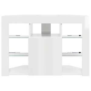 Rohový LED TV stojan Nástěnný Vysoce lesklá bílá 100x40x68cm - obrázek 8