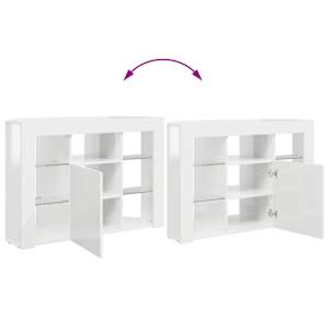 Rohový LED TV stojan Nástěnný Vysoce lesklá bílá 100x40x68cm - obrázek 14