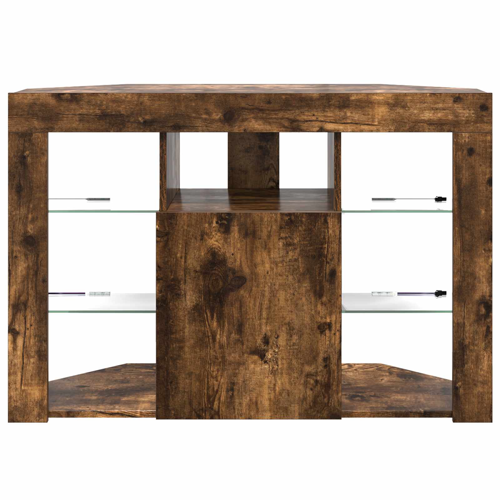 Kotna LED TV omarica 100x40x68cm Dimljeni oreh Inženirski les