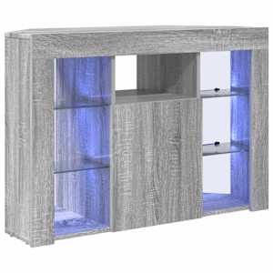 Rohový LED TV stojan Šedá Sonoma 100x40x68cm kompozitní dřevo - obrázek 2