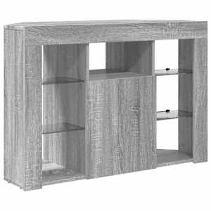 Rohový LED TV stojan Šedá Sonoma 100x40x68cm kompozitní dřevo - obrázek 6
