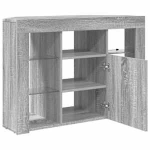 Rohový LED TV stojan Šedá Sonoma 100x40x68cm kompozitní dřevo - obrázek 14