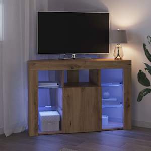 Rohový LED TV stojan 100x40x68cm Artisanový dub - obrázek 5
