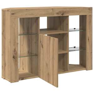Rohový LED TV stojan 100x40x68cm Artisanový dub - obrázek 7