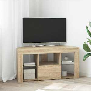 Rohový LED TV stojan Nástěnný Sonoma dub 100 x 40 x 50 cm - obrázek 1