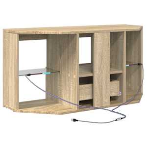 Rohový LED TV stojan Nástěnný Sonoma dub 100 x 40 x 50 cm - obrázek 10