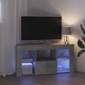 Rohový LED TV stojan Nástěnný Betonově šedá 100 x 40 x 50 cm - obrázek 5
