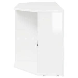 Rohový LED TV stojan Vysoce lesklá bílá 100 x 40 x 50 cm - obrázek 9