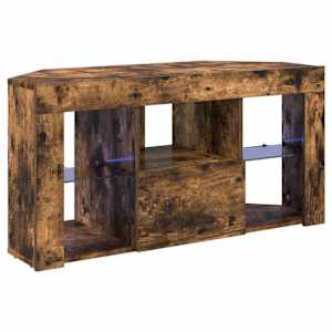 Rohový LED TV stojan Nástěnný Kouřový dub 100 x 40 x 50 cm - obrázek 2