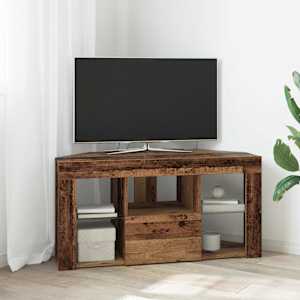 Rohový LED TV stojan Nástěnný Staré dřevo 100 x 40 x 50 cm - obrázek 1
