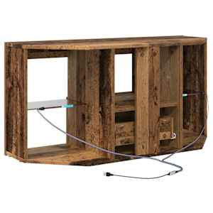 Rohový LED TV stojan Nástěnný Staré dřevo 100 x 40 x 50 cm - obrázek 10