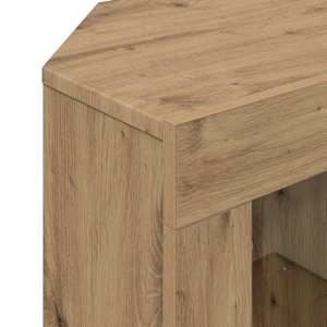 Rohový LED TV stojan Nástěnný Artisanový dub 100 x 40 x 50 cm - obrázek 11
