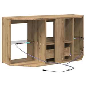 Rohový LED TV stojan Nástěnný Artisanový dub 100 x 40 x 50 cm - obrázek 10