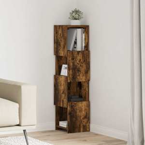 Kotna omarica Dimljeni oreh 25,5x25x102cm Konstruiran les