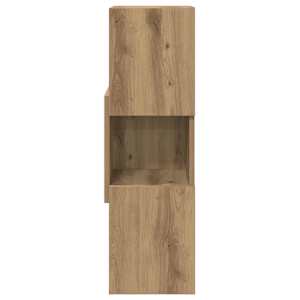 Rohová skříňka 25,5x25x80cm kompozitní dřevo Artisanový dub - obrázek 5