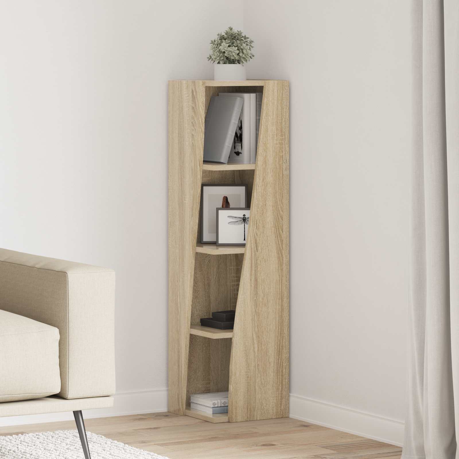Kulmakaappi Sonoman tammi 27,5x27x102cm Tekninen puu
