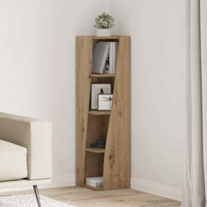 Kotna omarica Umetni hrast 27,5x27x102cm Konstruiran les