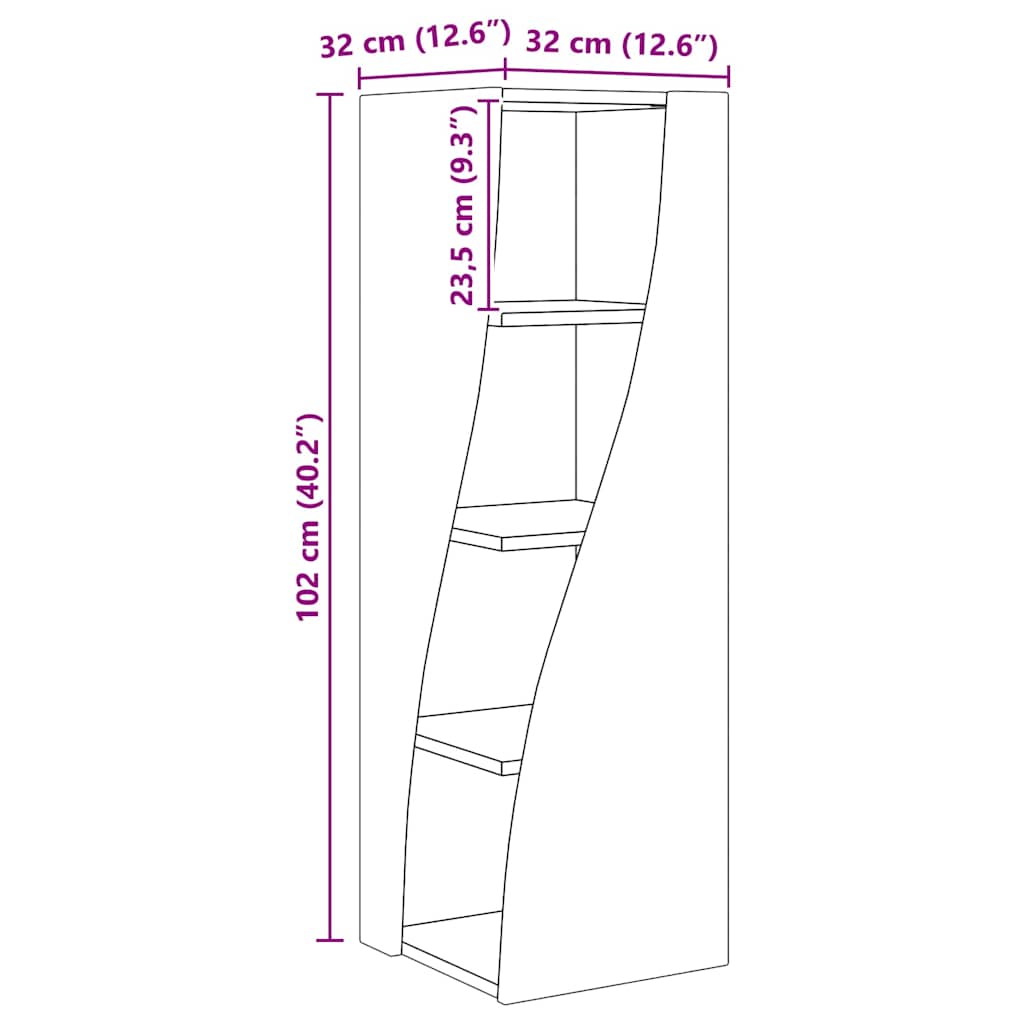 Nurgakapp Valge 32x32x102cm Tehispuit 10 Kõik vajalik sinu aeda ja koju! Nurgakapp Valge 32x32x102cm Tehispuit - Image 10