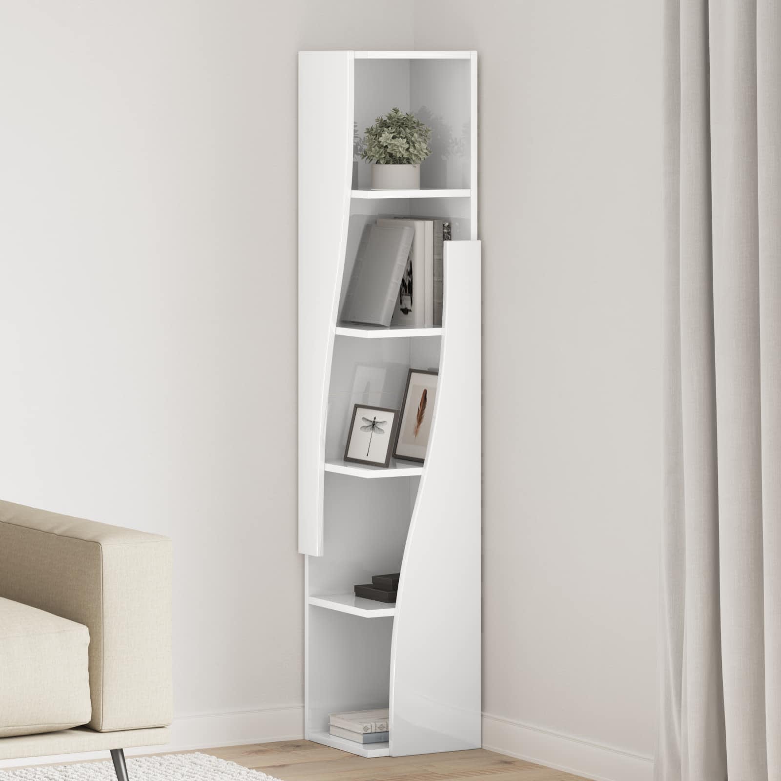 vidaXL Kulmakaappi 27,5x27x140cm Tekninen puu