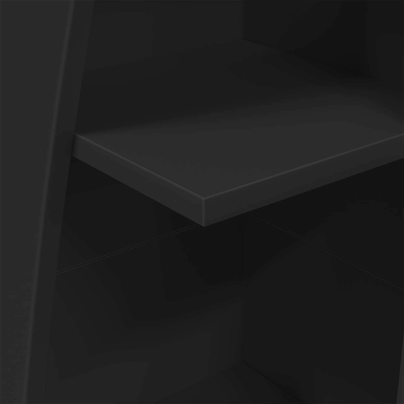 Kulmakaappi Musta 27,5x27x140cm Tekninen puu - Image 8