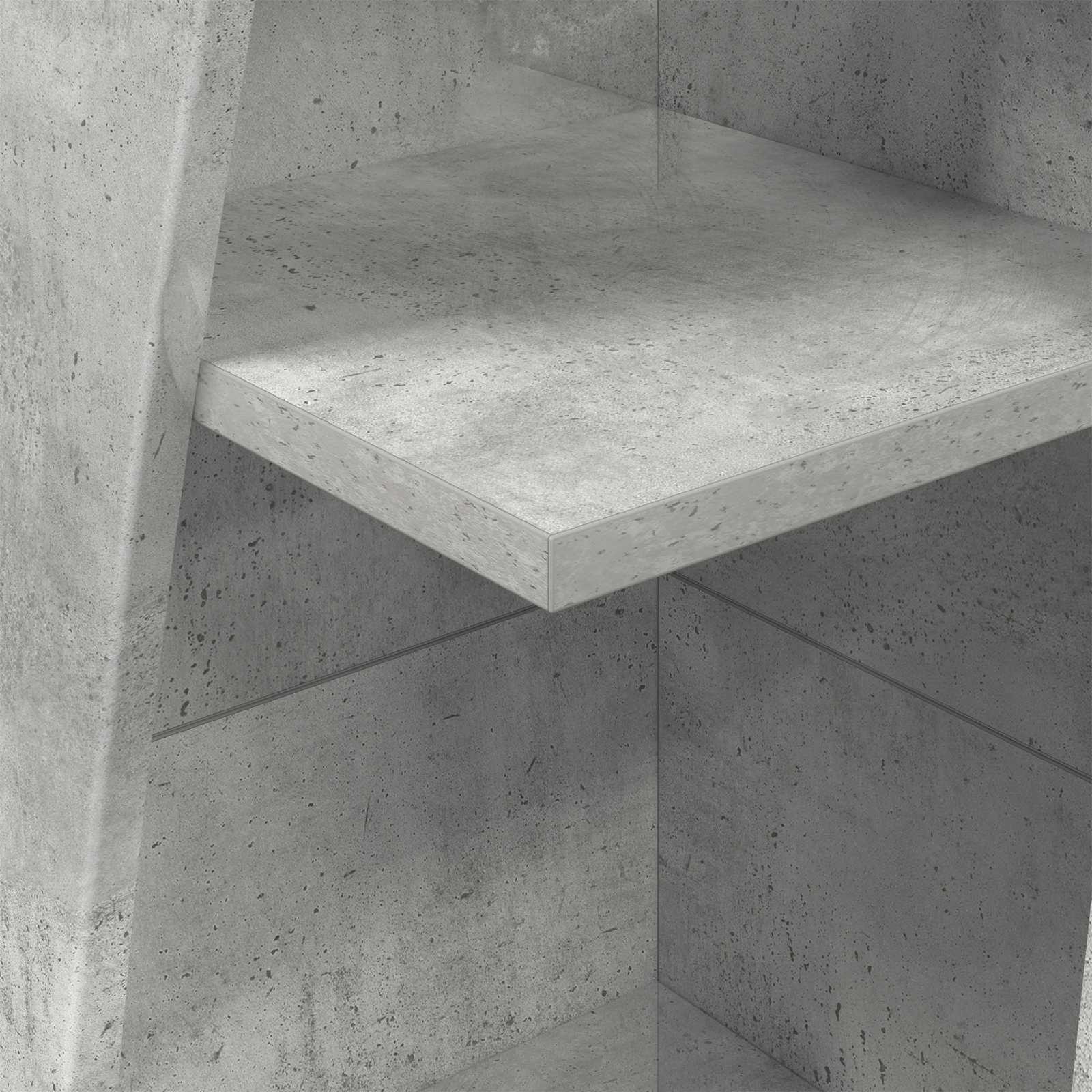 Kotna omarica 27,5x27x140cm Inženirski les Betonsko siva - slika 8