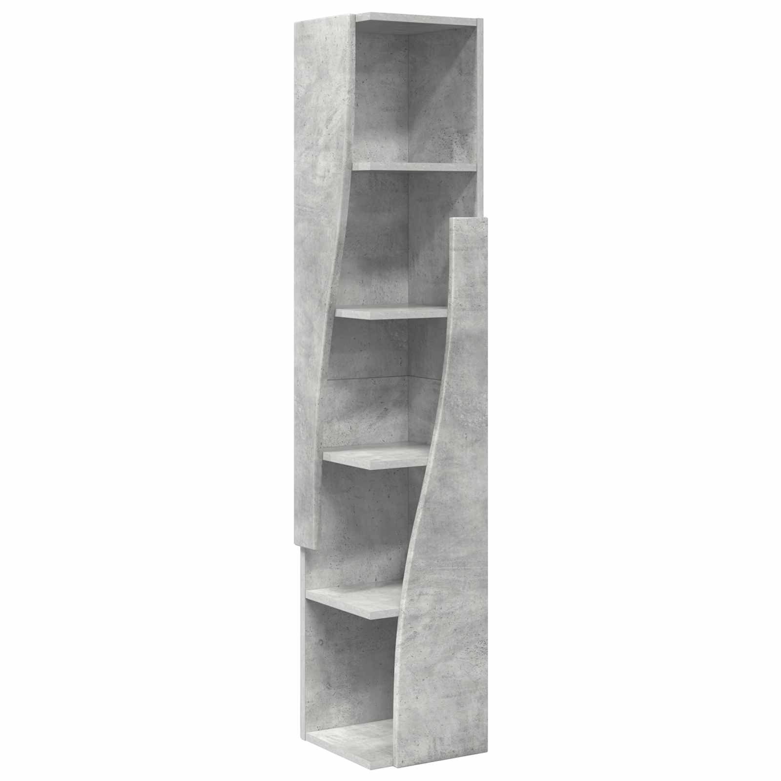 Kotna omarica 27,5x27x140cm Inženirski les Betonsko siva - slika 2