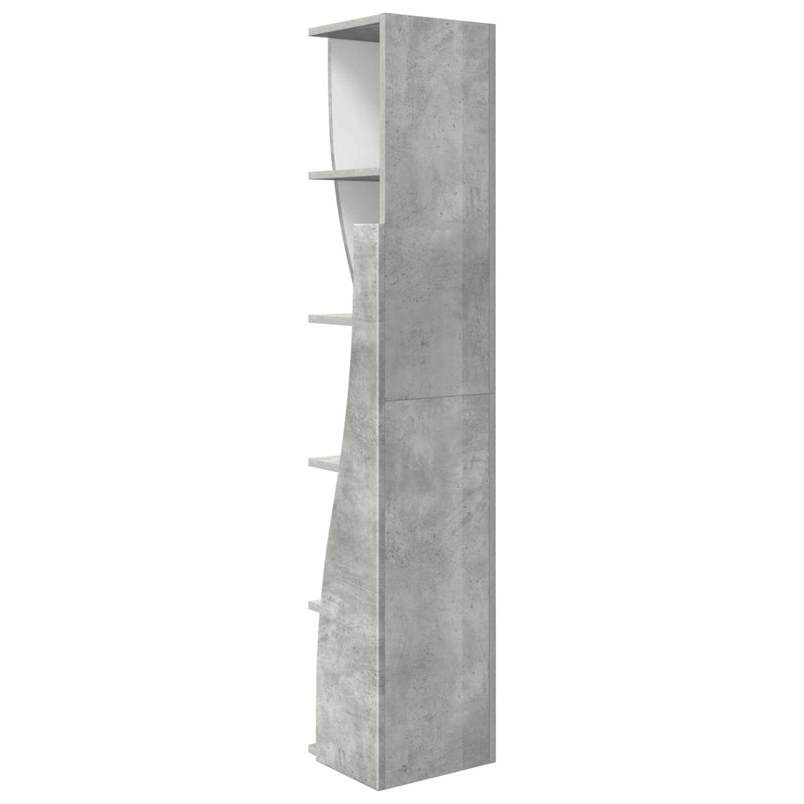 Kotna omarica 27,5x27x140cm Inženirski les Betonsko siva - slika 7