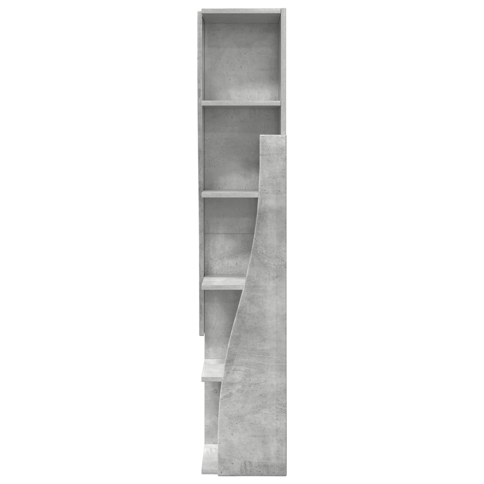 Kotna omarica 27,5x27x140cm Inženirski les Betonsko siva - slika 6