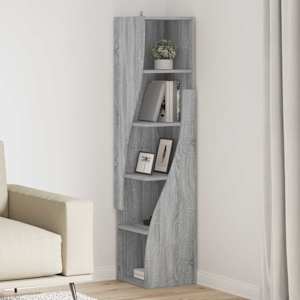 Kotna omarica Siva Sonoma 32x32x140cm Konstruiran les