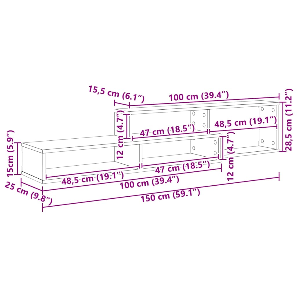 SeinakinnitusegaTValus 150x25x28,5cm Tehispuit 11 Kõik vajalik sinu aeda ja koju! SeinakinnitusegaTValus 150x25x28,5cm Tehispuit - Image 11