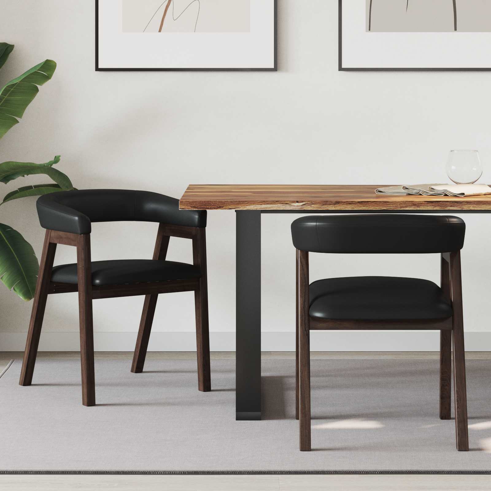 vidaXL Esszimmerstühle 2 pcs Hellbraun 54 x 57 x 73 cm