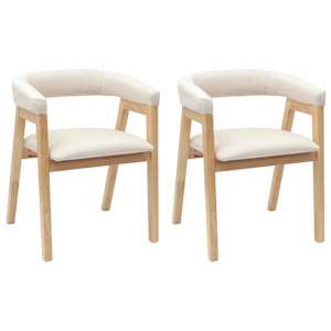 Jídelní židle 2 pcs Přírodní 54 x 57 x 73 cm - obrázek 2