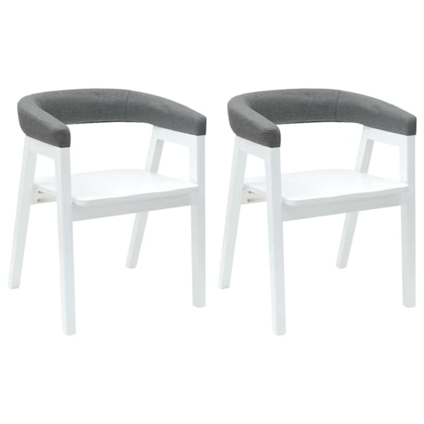 vidaXL S&ouml;&ouml;gitoa Toolid 2 tk Paks Kautsukipuit Valge 54 x 57 x 73 cm