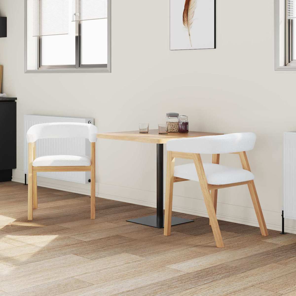 Spisestole 2 stk. Massiv Gummitræ 54 x 57 x 73 cm - Billede 3