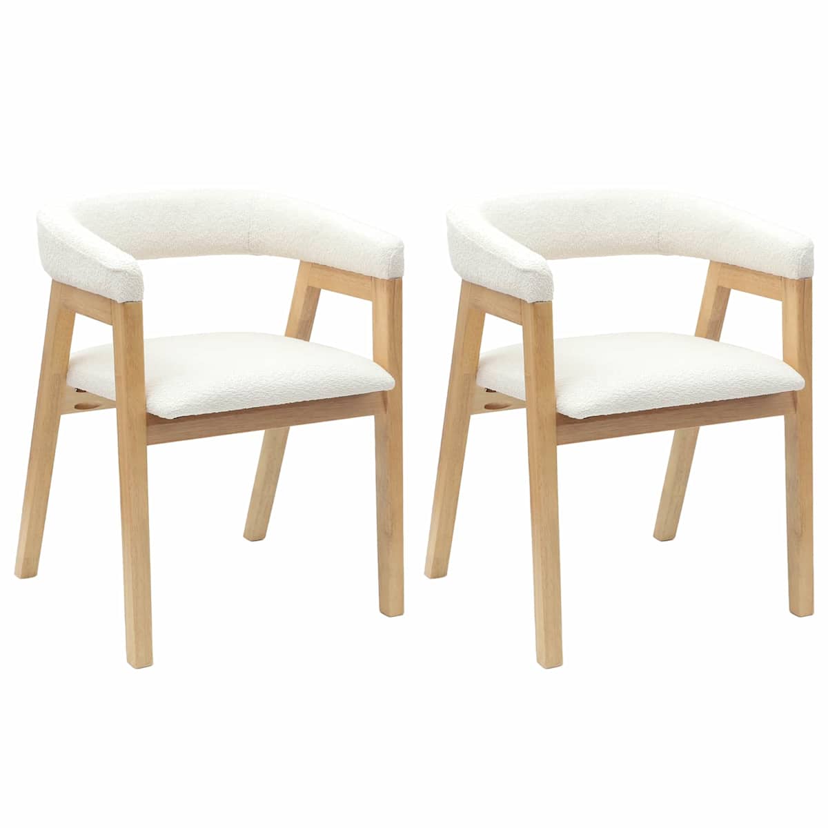 Spisestole 2 stk. Massiv Gummitræ 54 x 57 x 73 cm - Billede 2