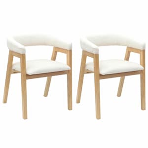 Jídelní židle 2 pcs Přírodní 54 x 57 x 73 cm - obrázek 2