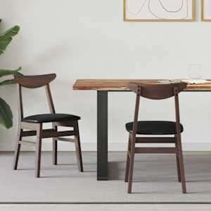 Jedilni stoli 2 pcs Svetlo rjava 42 x 47,5 x 81 cm