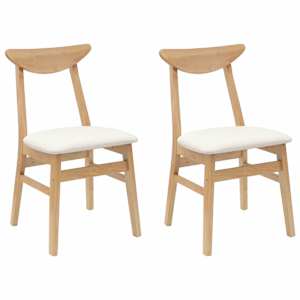 Jídelní židle 2 pcs Přírodní 42 x 47.5 x 81 cm - obrázek 2