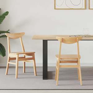 Jídelní židle 2 pcs Přírodní 42 x 47.5 x 81 cm - obrázek 1