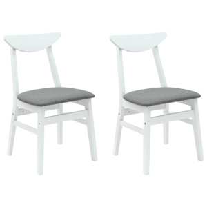 Jídelní židle 2 pcs Bílá 42 x 47.5 x 81 cm Masivní gumové dřevo - obrázek 2