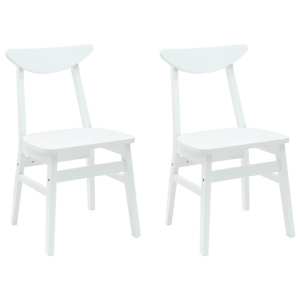Jídelní židle 2 pcs Bílá 42 x 47.5 x 81 cm Masivní gumové dřevo - obrázek 2