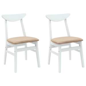 Jídelní židle 2 pcs Bílá 42 x 47.5 x 81 cm Masivní gumové dřevo - obrázek 2