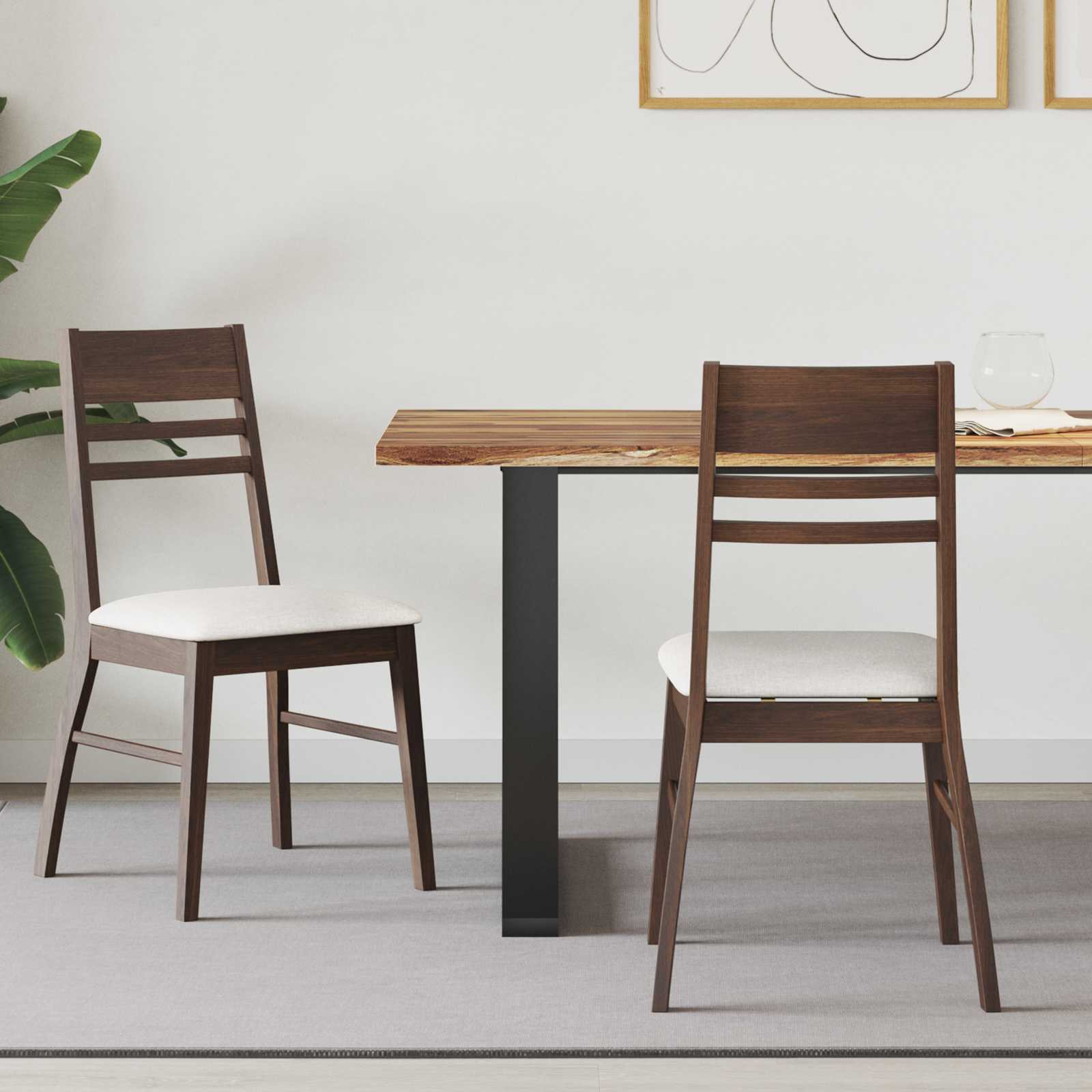 vidaXL Esszimmerstühle 2 pcs Hellbraun 43 x 54 x 89 cm