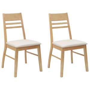 Jídelní židle 2 pcs Přírodní 43 x 54 x 89 cm - obrázek 2