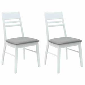 vidaXL S&ouml;&ouml;gitoa Toolid 2 tk Paks Kautsukipuit Valge 43 x 54 x 89 cm