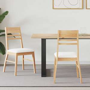 Jedilni stoli 2 pcs Naravna 43 x 54 x 89 cm Masivno gumovo les